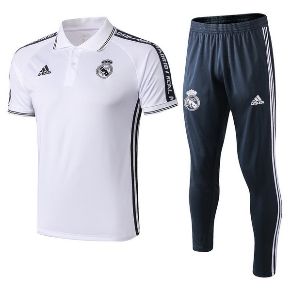 Polo Conjunto Completo Real Madrid 2019-20 Blanco